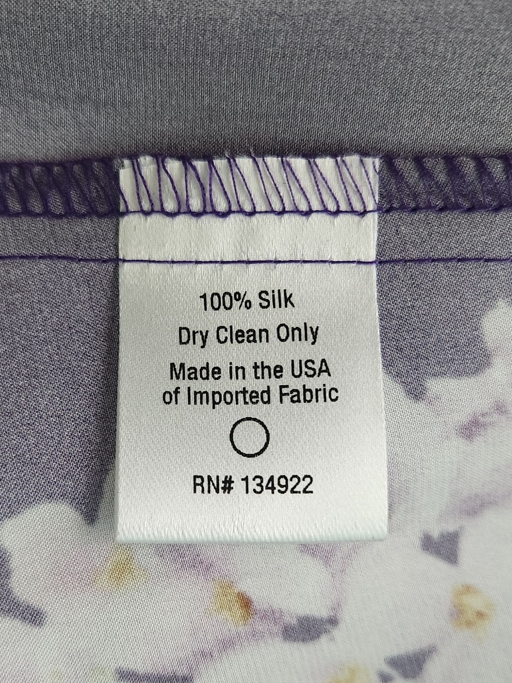 Emerson Fry Lavender Floral Silk Roses Dress - Picture 9 of 9